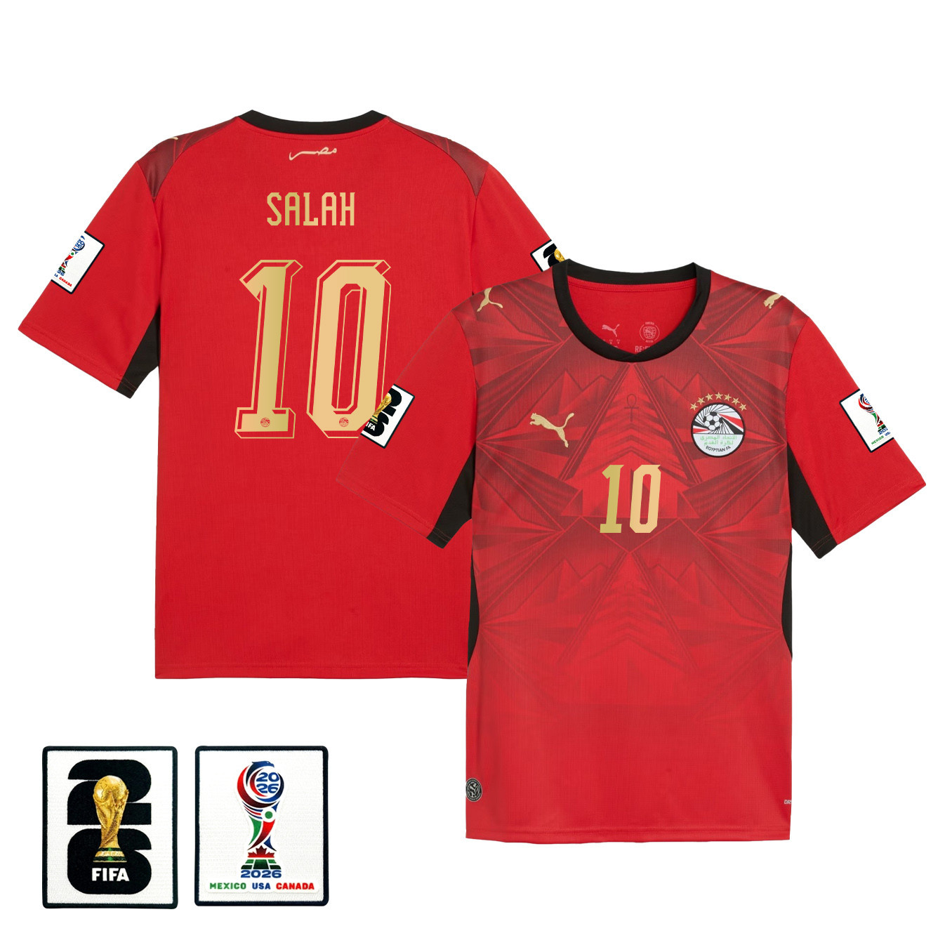 Mohamed Salah 10 Ägyptische Nationalmannschaft 2026 Herren Heimtrikot – Rot