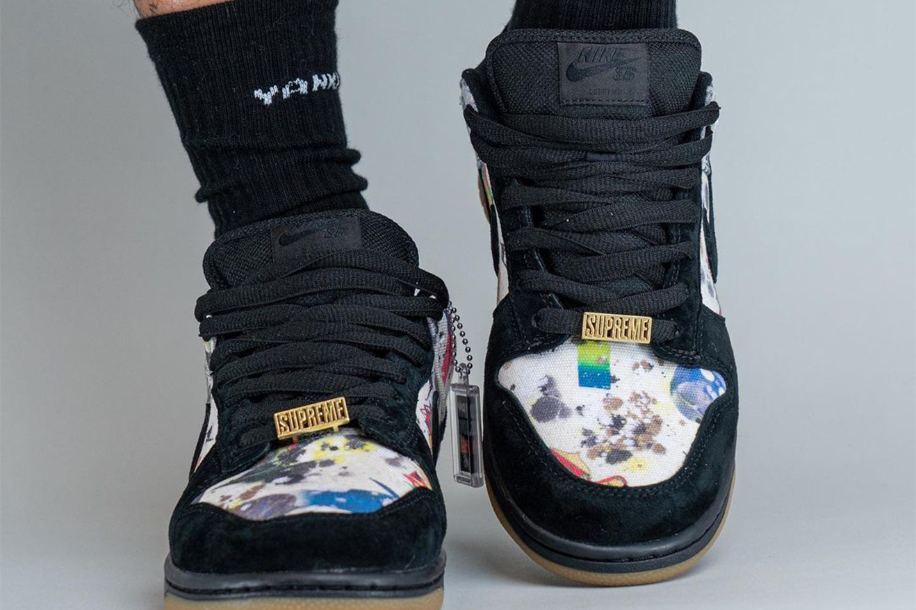 話題の行列 Low Dunk SB Nike Supreme US - FD8778-001 - Men's Rammellzee 靴 - 靴