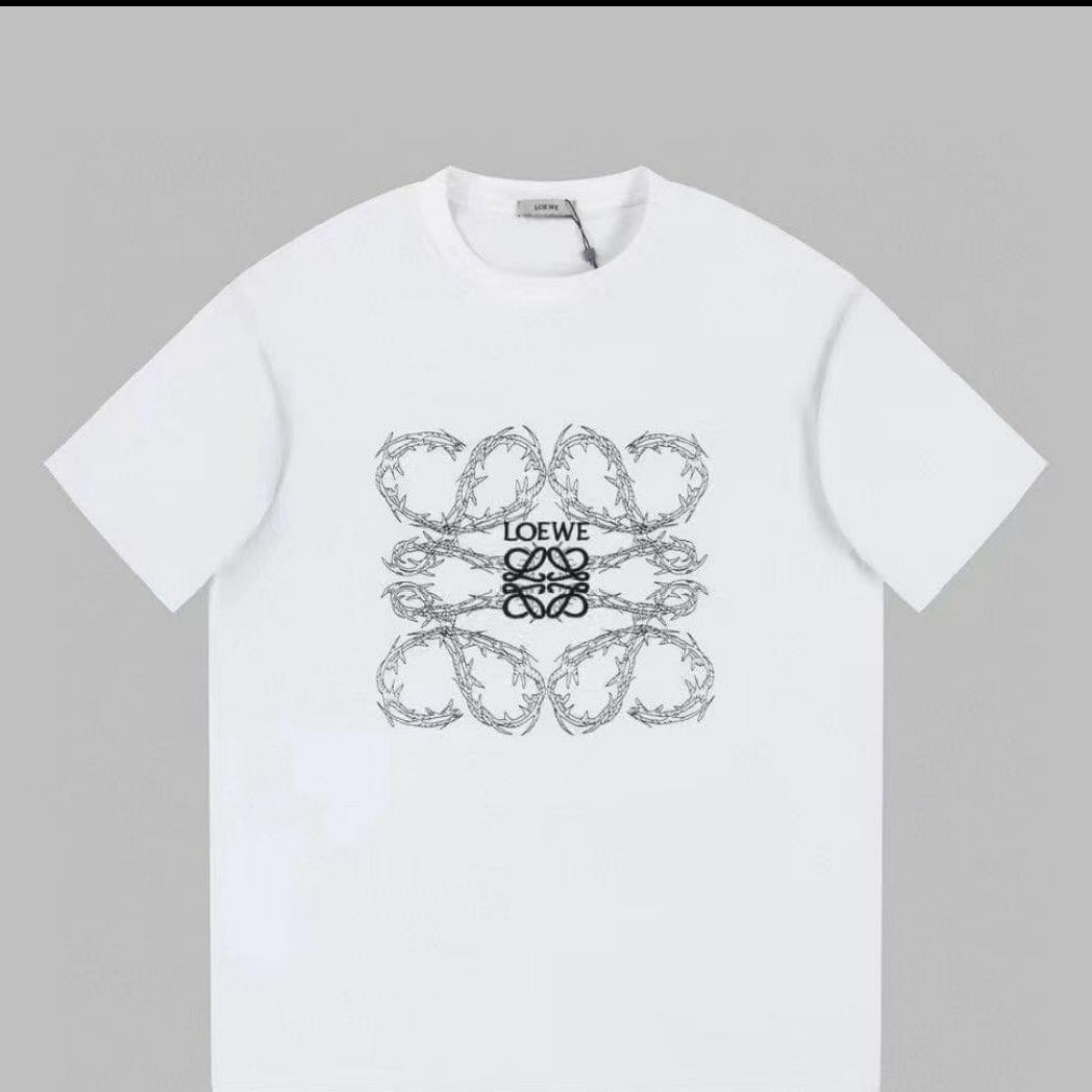 LOEWE 3D文字刺繍半袖Tシャツ